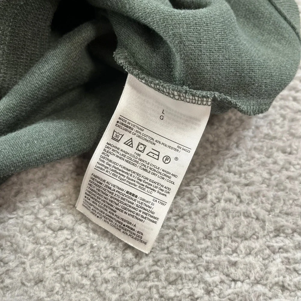 Banana‎ Republic Mens Green Quarter Zip Pullover Sweater Size Large